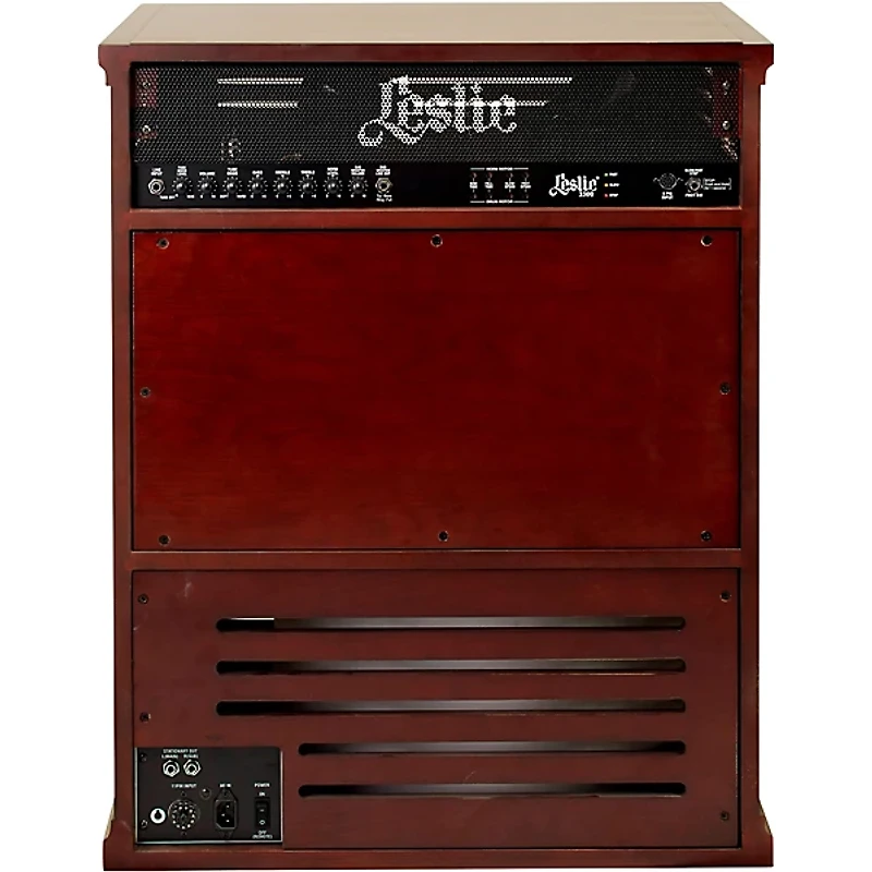 Hammond Leslie Model 3300W 300W 15" Combo Cabinet With 2-Speed Rotary Horn Red Walnut