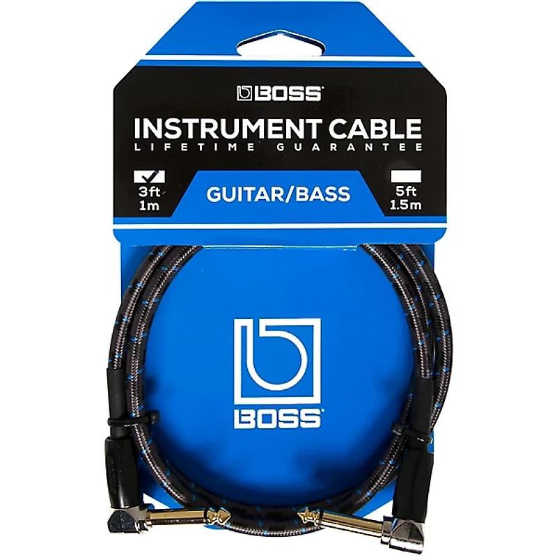 BOSS 1/4" Angle - Angle Instrument Cable