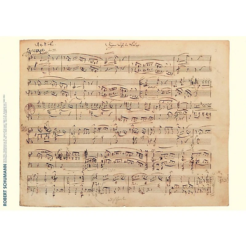 Axe Heaven Robert Schumann Music Manuscript Poster - Forest Scenes, Op. 82