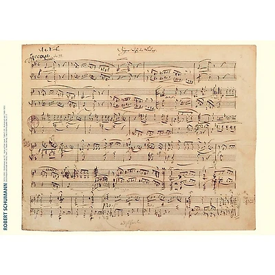 Axe Heaven Robert Schumann Music Manuscript Poster - Forest Scenes, Op. 82