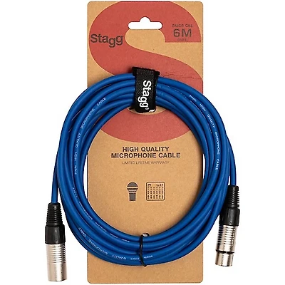 Stagg XLR Microphone Cable 20' - Assorted Colors