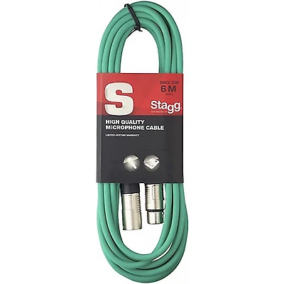 Stagg XLR Microphone Cable 20' - Assorted Colors