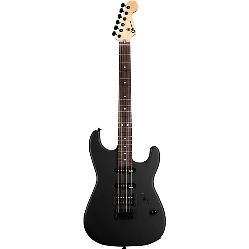 Charvel Custom Shop USA Select San Dimas HSS Hardtail Rosewood Fingerboard Electric Guitar Pitch Black