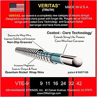 DR Strings VERITAS - Accurate Core Technology Light Electric Guitar Strings (9-42)