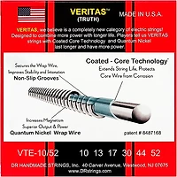 DR Strings VERITAS - Accurate Core Technology Big and Heavy Electric Guitar Strings (10-52)