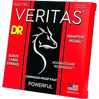 DR Strings VERITAS - Accurate Core Technology Big and Heavy Electric Guitar Strings (10-52)