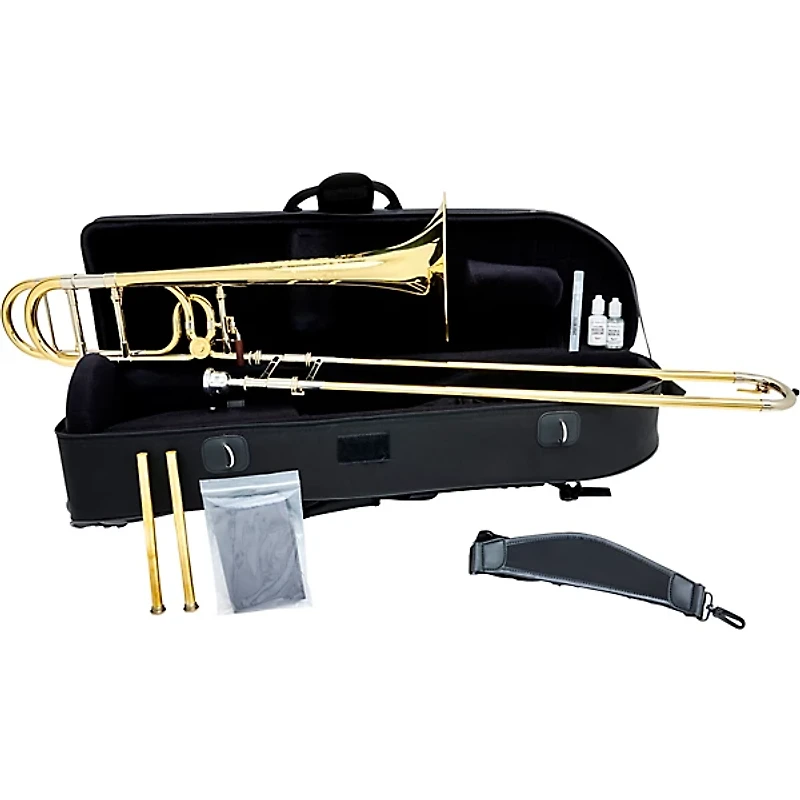 S.E. SHIRES TBQ30R Q-Series Professional F-Attachment Trombone Lacquer, Yellow Brass Bell