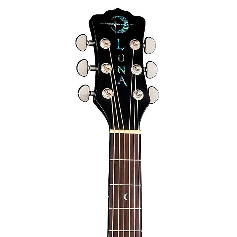 Luna Fauna Dragon Acoustic-Electric Guitar Classic Black