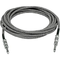 Musician's Gear Standard Instrument Cable Tweed-20 ft.-Black and Silver (2 Pack)