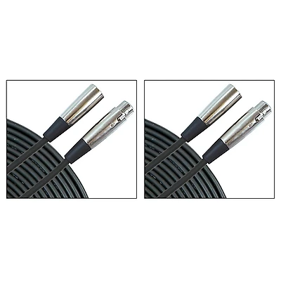 Musician's Gear Standard Microphone Cable, 20', Black 2-Pack
