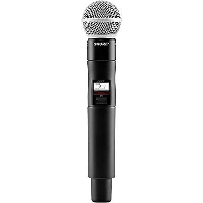 Shure QLXD2/SM58 Wireless Handheld Microphone Transmitter With Interchangeable SM58 Microphone Capsule