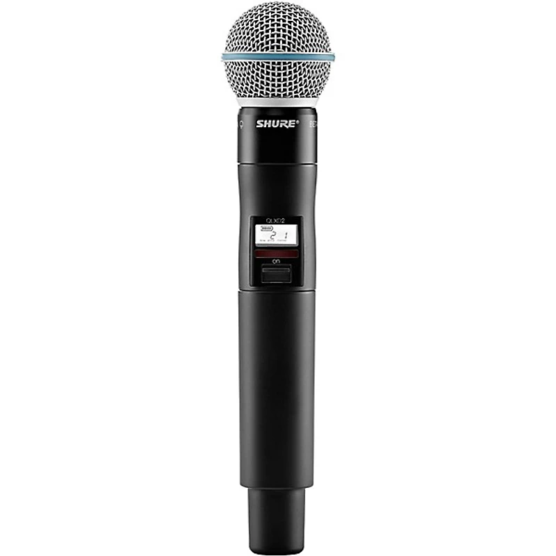 Shure QLXD2/BETA58A Wireless Handheld Microphone Transmitter With Interchangeable BETA 58A Microphone Capsule