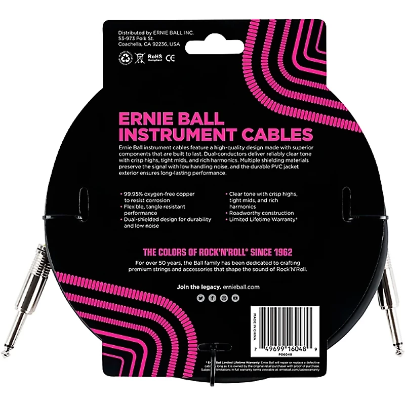 Ernie Ball Straight Instrument Cable