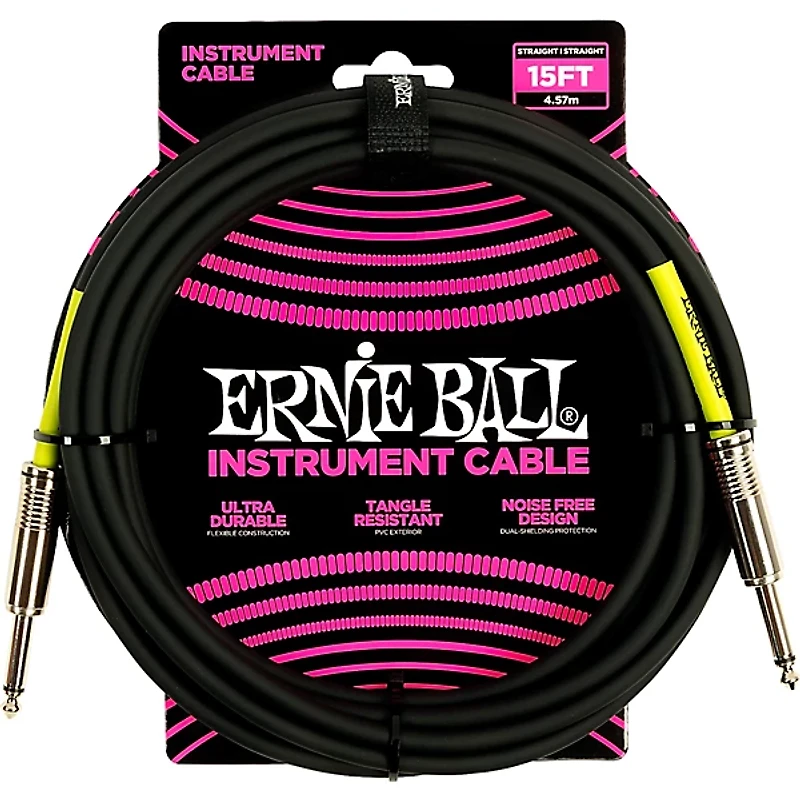 Ernie Ball Straight Instrument Cable - Black