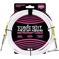 Ernie Ball Straight-Angle Instrument Cable - White