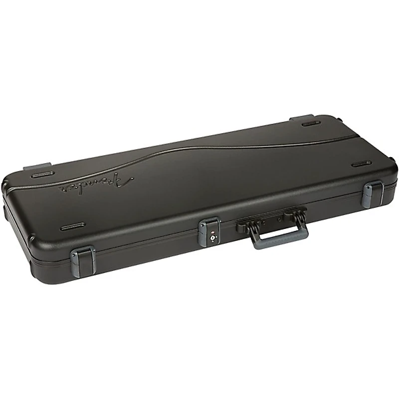 Fender Deluxe Molded ABS Strat/Tele Guitar Case Black Gray/Silver