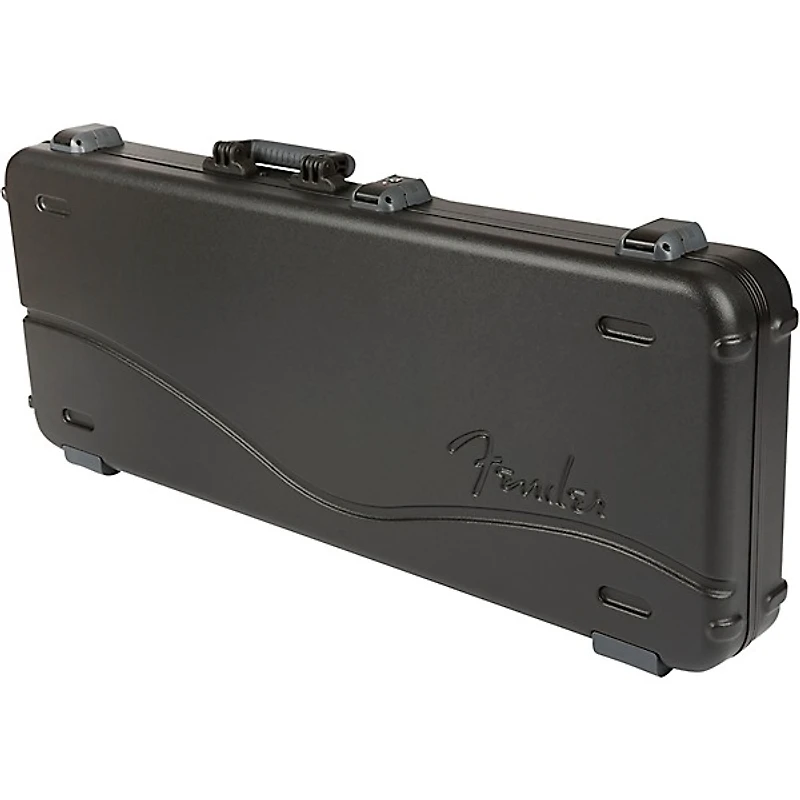 Fender Deluxe Molded ABS Strat/Tele Guitar Case Black Gray/Silver