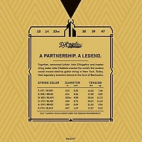 D'Angelico Electrozinc Jazz 10-47 Extra Light Electric Guitar Strings