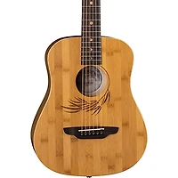 Luna Safari Bamboo 3/4 Satin Natural Acoustic Guitar Natural