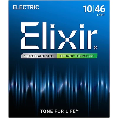 Elixir Electric Guitar Strings With OPTIWEB Coating, Light (.010-.046)
