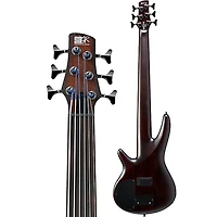 Ibanez Bass Workshop SRF706 6-String Electric Bass Guitar - Flat Brown Burst