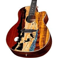 Luna Vista Deer Tropical Wood Acoustic-Electric Guitar Natural
