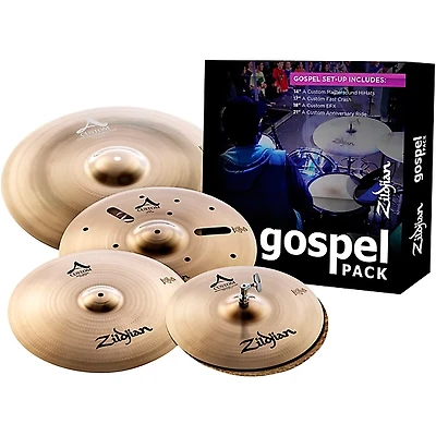 Zildjian A Custom Series Cymbal Pack Gospel With Free 17" Crash