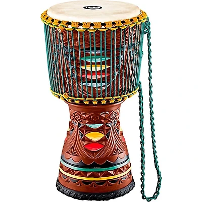 MEINL Large Artisan Edition Tongo Carved Mahogany Mali-Weave Djembe 12 in.