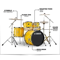 Yamaha Rydeen 5-Piece Shell Pack With 20" Bass Drum