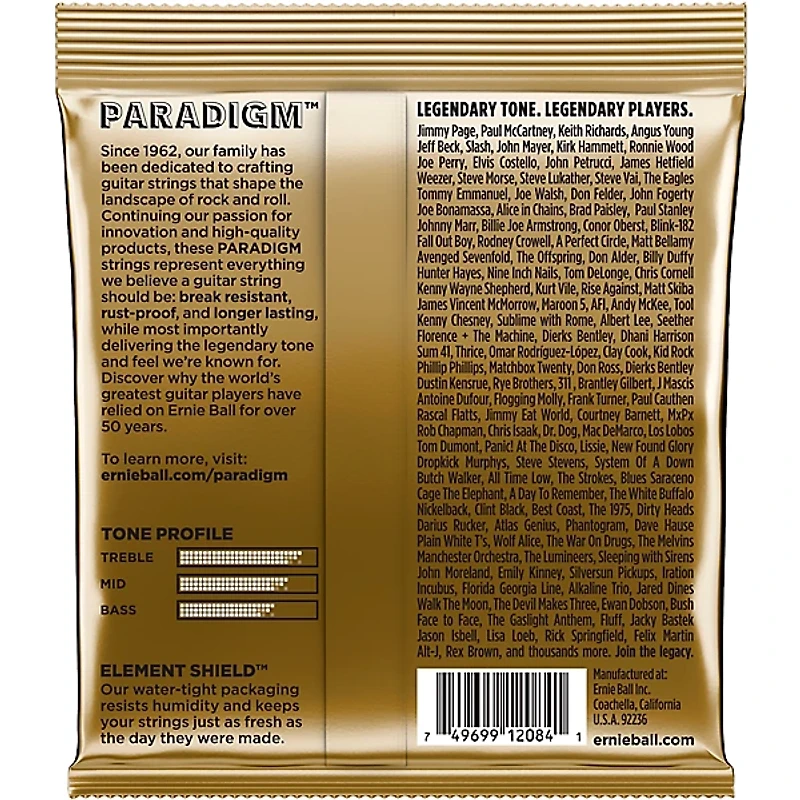Ernie Ball Paradigm 80/20 Acoustic Guitar Strings Medium