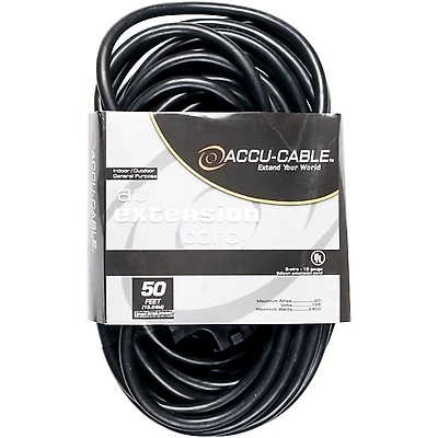 ACCU CABLE EC123-3FER 12 Gauge 3-Way IEC Power Extension Cord