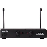 Gemini UHF-02M 2-Channel Wireless Handheld Microphone System, 517.6/521.5MHz