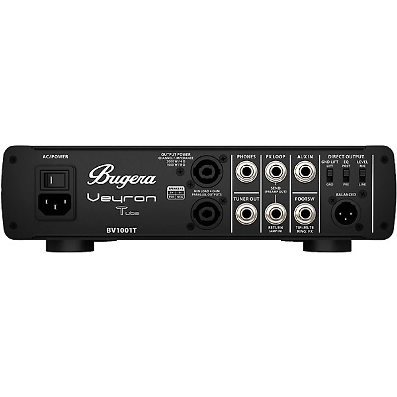 Bugera BV1001T Veyron Tube 2,000W Tube Hybrid Bass Amplifier Head Black