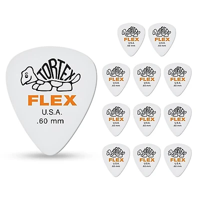 Dunlop Tortex Flex Standard Guitar Picks .60 mm 12 Pack