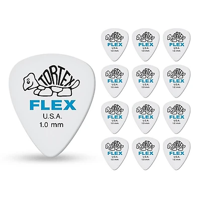 Dunlop Tortex Flex Standard Guitar Picks 1.0 mm 12 Pack