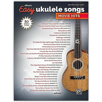 Alfred Alfred's Easy Ukulele Songs: Movie Hits Easy Hits Ukulele Songbook