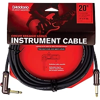 D'Addario Circuit Breaker Instrument Cable With Latching Cut-Off Switch, Right Angle Plug