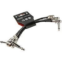 MXR Right Angle Patch Cable 3-Pack - 6 in. Black