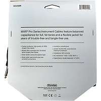 MXR Pro Series Angled to Straight Instrument Cable