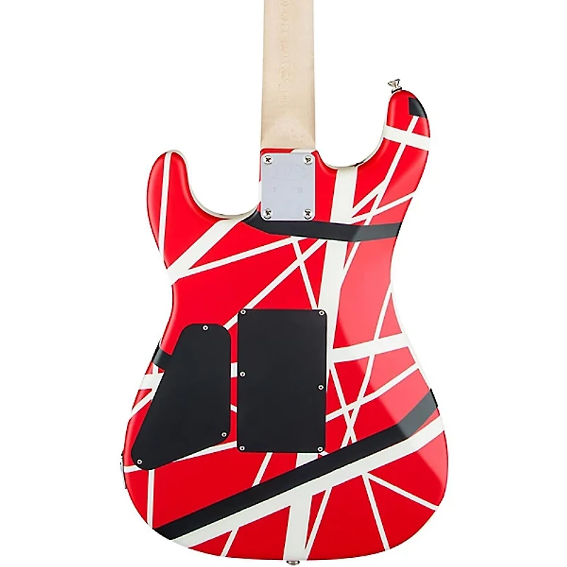 EVH Striped Series 5150 Electric Guitar Red, Black, and White Stripes