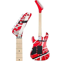 EVH Striped Series 5150 Electric Guitar Red, Black, and White Stripes