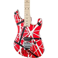 EVH Striped Series 5150 Electric Guitar Red, Black, and White Stripes