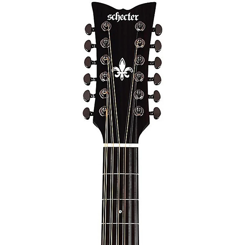 Schecter Guitar Research Orleans Studio 12-String Acoustic Guitar See-Thru Black