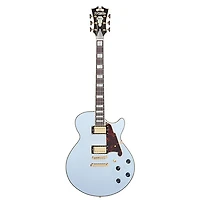 D'Angelico EX-SS Non-F Hole Deluxe Edition Hollowbody Electric Guitar Matte Powder Blue Tortoise Pickguard