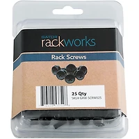 Gator GRW-SCRW025 25-Pack of Rack Screws with Washers, Black