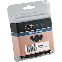 Gator GRW-SCRW025 25-Pack of Rack Screws with Washers, Black