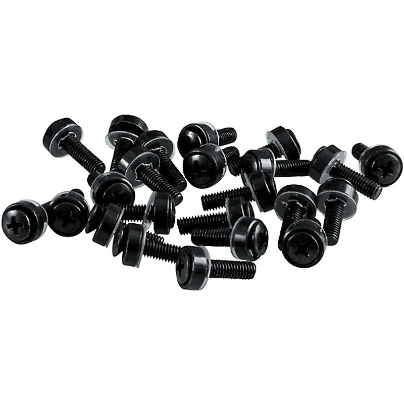 Gator GRW-SCRW025 25-Pack of Rack Screws with Washers, Black
