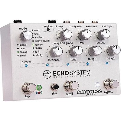 Empress Effects Echosystem Dual Delay Effects Pedal