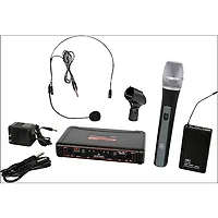 Galaxy Audio EDXR/HHBPS Dual-Channel Wireless Handheld and Headset System