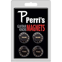 Perri's Guitar Knob Fridge Magnets - 4 Pack - Black